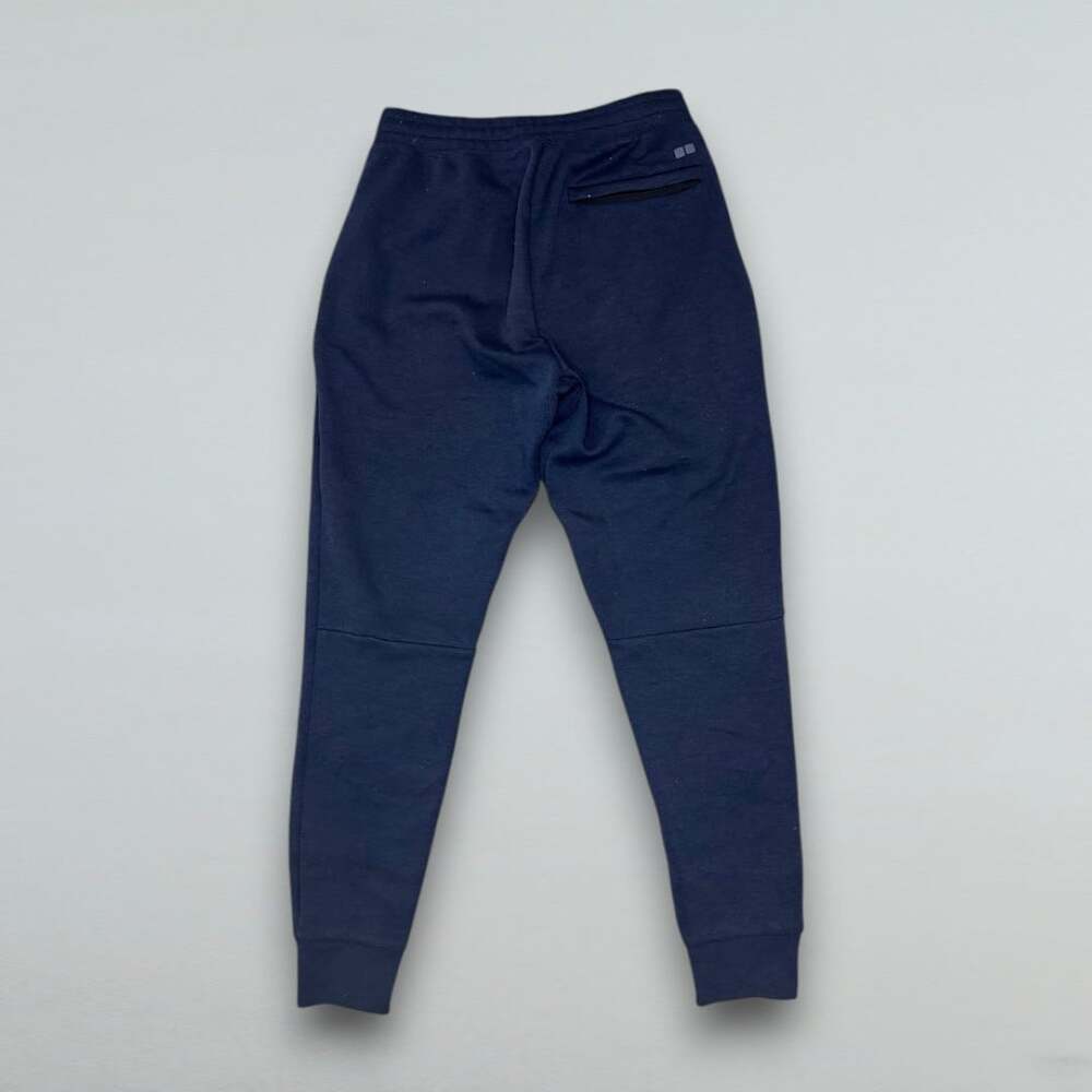 Navy Blue Slim Fit Jogger Pants Zip Pockets Tapered Men’s Medium - Picture 3 of 5